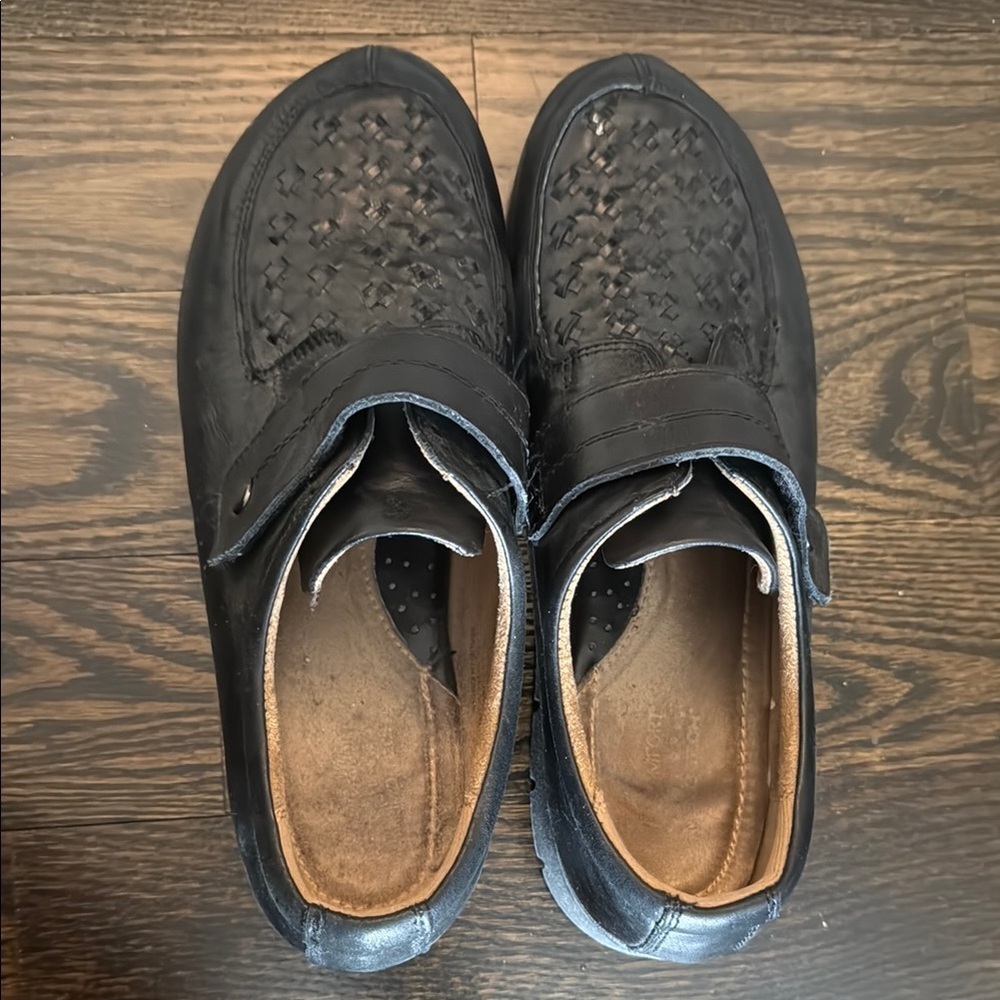 🔴🔴 I love Comfort Womens Sz 9 MEMO Tech Velma Black Leather Orthopedic Shoes